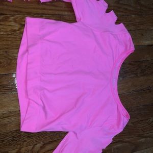 Hot pink crop top